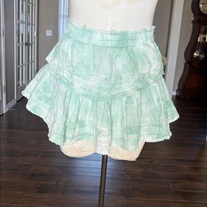 Loveshackfancy Ruffle Skirt Green Size P
